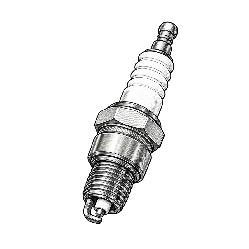 Technische Strichzeichnung zum Bauteiltyp: Zündkerze BPR7ES (NGK Art. 2023)