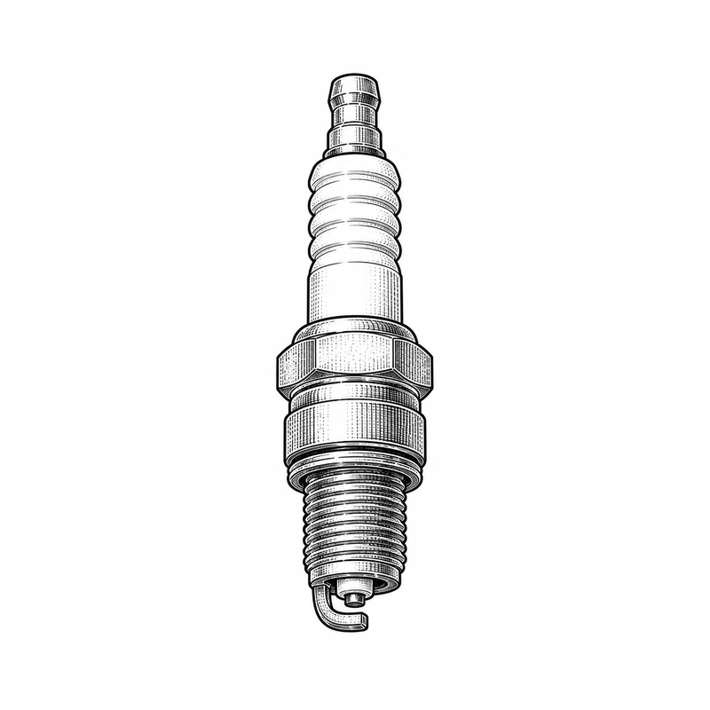 Technische Strichzeichnung zum Bauteiltyp: Zündkerze CMR6H (NGK Art. 3365)