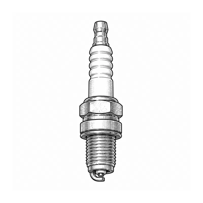 Technische Strichzeichnung zum Bauteiltyp: Zündkerze BM6A (NGK Art. 5921)