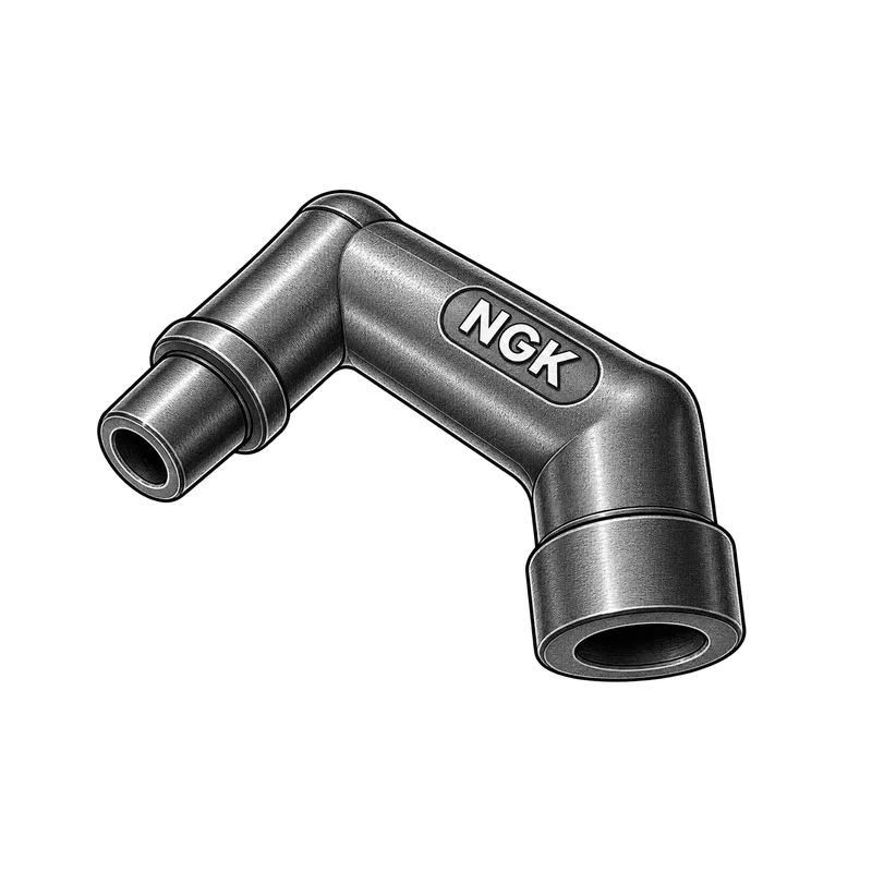 Technische Strichzeichnung zum Bauteiltyp: Zündkerzenstecker für mm Zündkabel