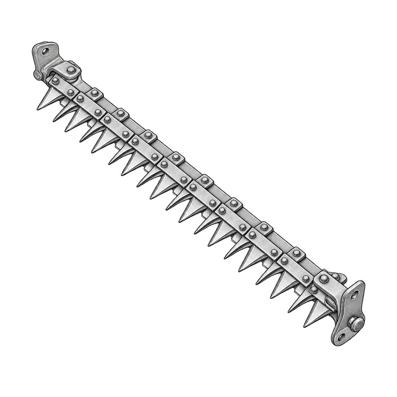 Technische Strichzeichnung zum Bauteiltyp: Mähmesser Balkenmäher-Messer 76 cm ESM Art. 2480150