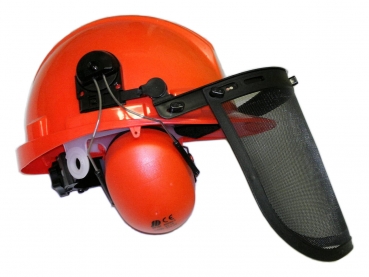 Kopfschutz mit Gehör- und Gesichtsschutz Sicherheitshelm Helm
